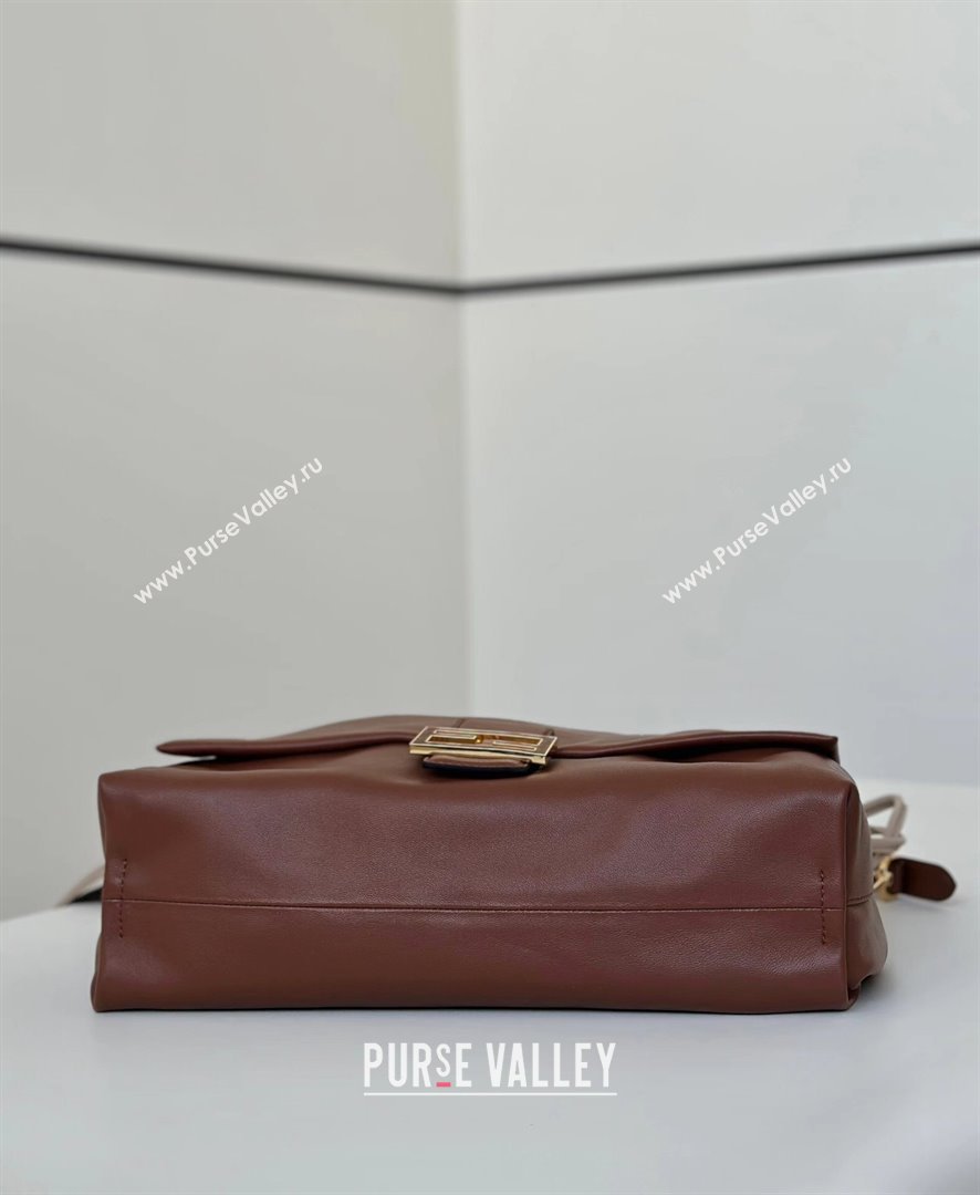 Fendi Mamma Baguette Large Bag in Nappa Leather Brown 2025 8677L (CL-250628003)