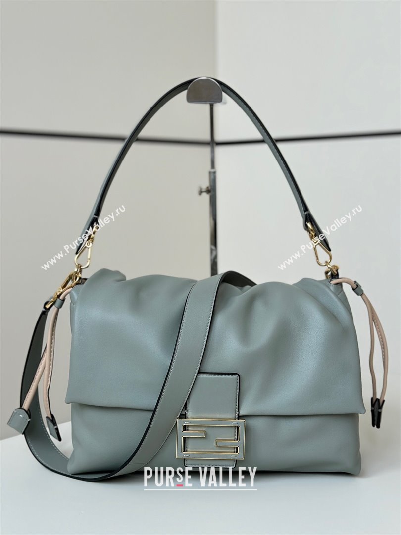 Fendi Mamma Baguette Large Bag in Nappa Leather Green 2025 8677L (CL-250628001)