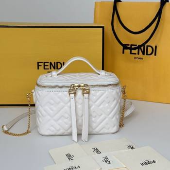 Fendi Vanity Mini Bag in Camelia nappa leather White 2025 8686A (CL-250807001)