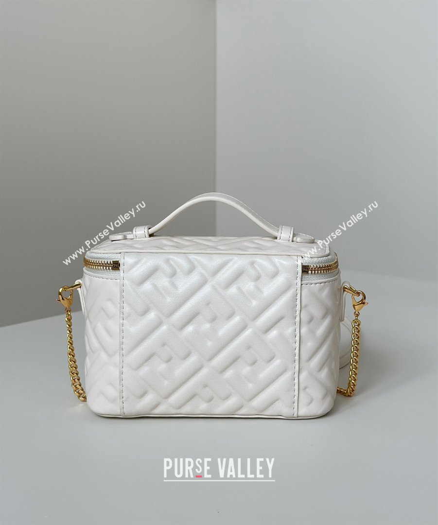 Fendi Vanity Mini Bag in Camelia nappa leather White 2025 8686A (CL-250807001)