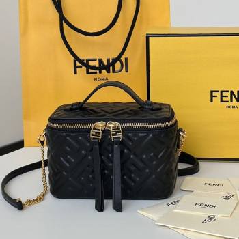 Fendi Vanity Mini Bag in Camelia nappa leather Black 2025 8686A (CL-250807002)