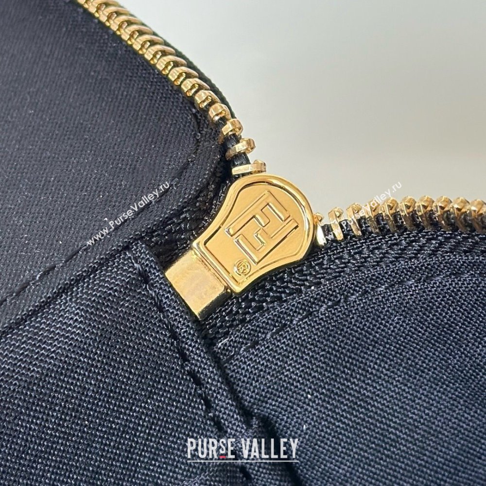 Fendi Vanity Mini Bag in Camelia nappa leather Black 2025 8686A (CL-250807002)