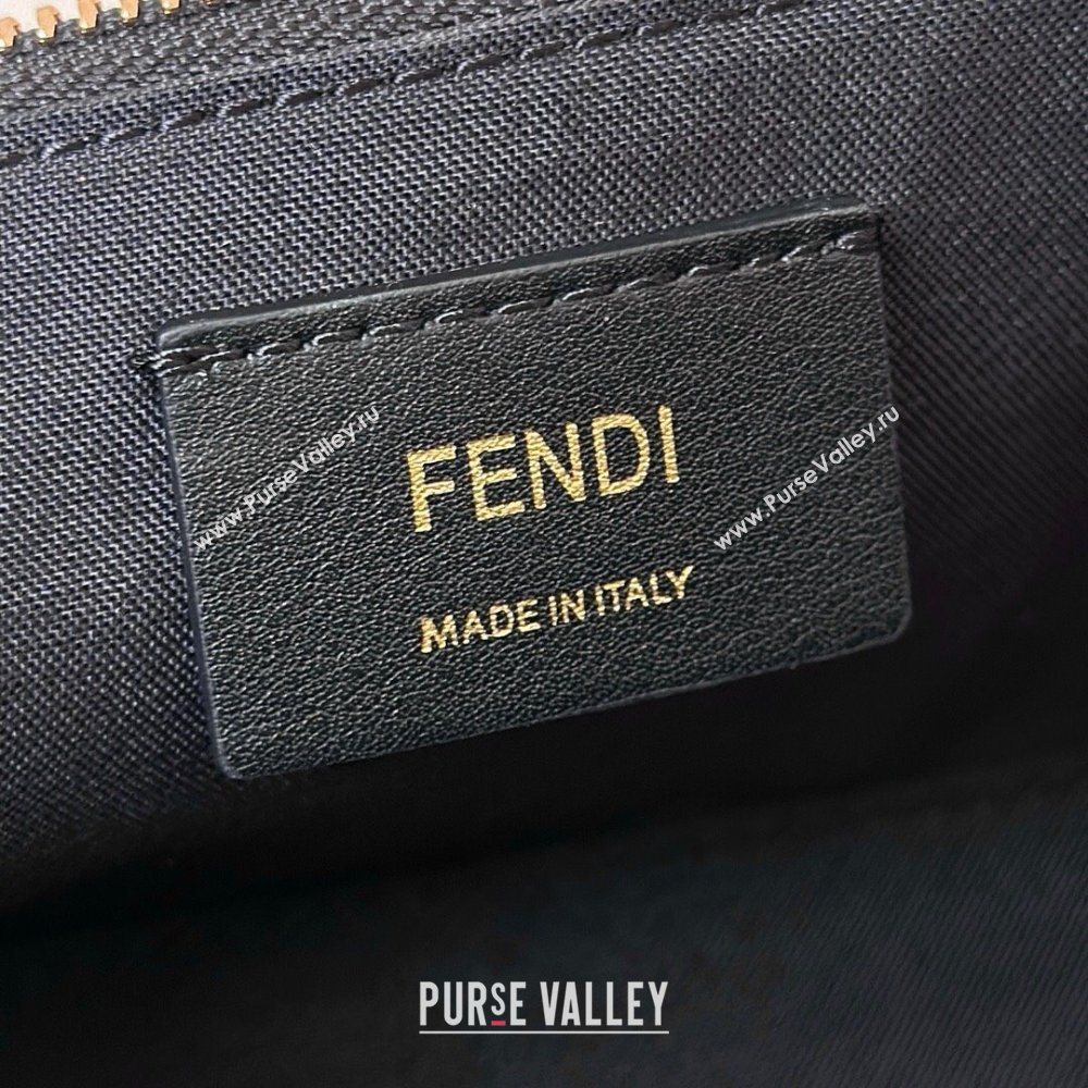 Fendi Vanity Mini Bag in Camelia nappa leather Black 2025 8686A (CL-250807002)