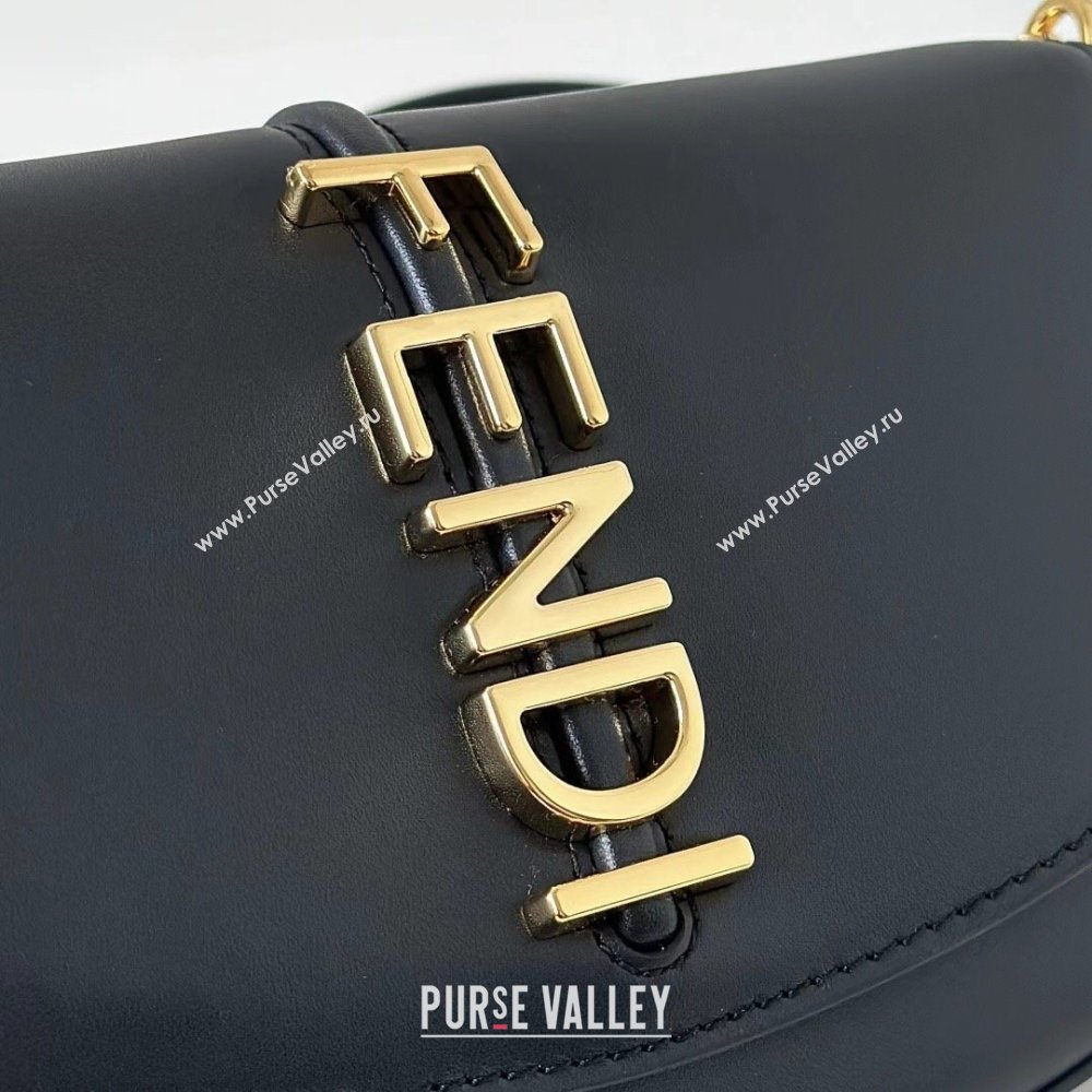 Fendi Fendigraphy Wallet on Chain Mini bag in Leather Black 2025 8687 (CL-250930018)