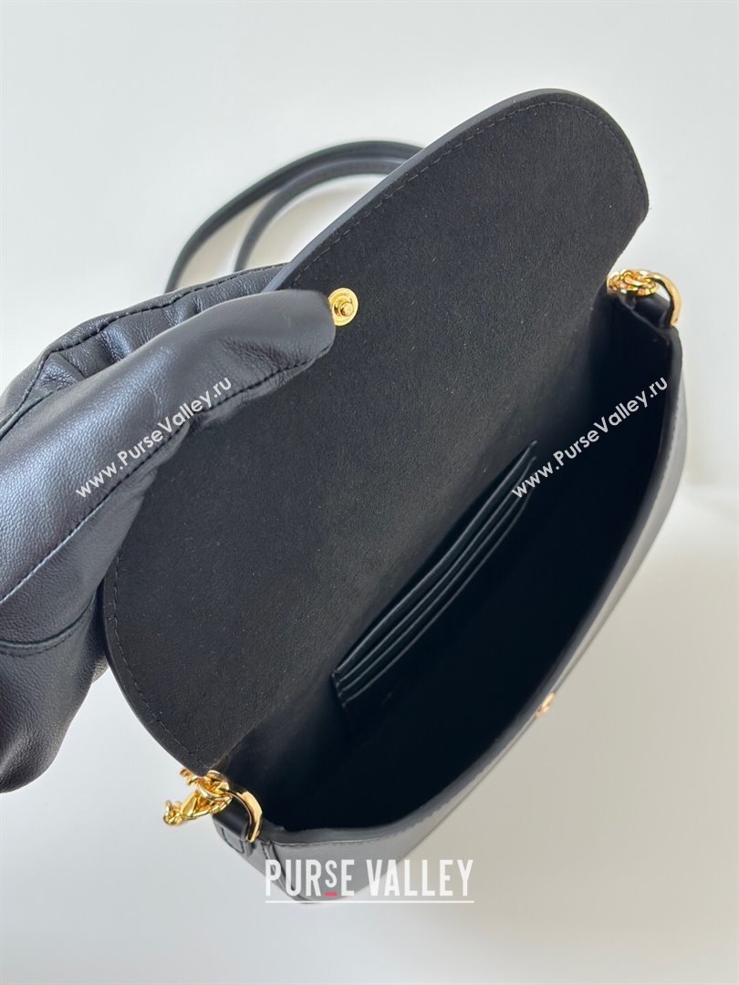 Fendi Fendigraphy Wallet on Chain Mini bag in Leather Black 2025 8687 (CL-250930018)