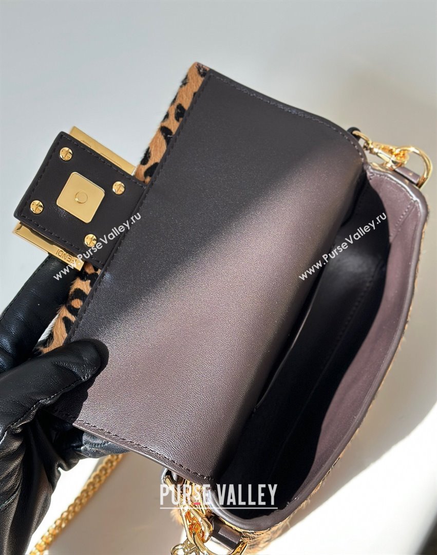 Fendi Baguette Mini Bag in Leopard Printed Mohair 2025 8691S (CL-251124001)