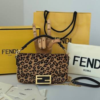 Fendi Baguette Mini Bag in Leopard Printed Mohair 2025 8691S (CL-251124001)