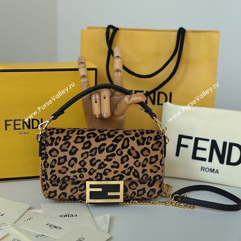 Fendi Baguette Mini Bag in Leopard Printed Mohair 2025 8691S (CL-251124001)