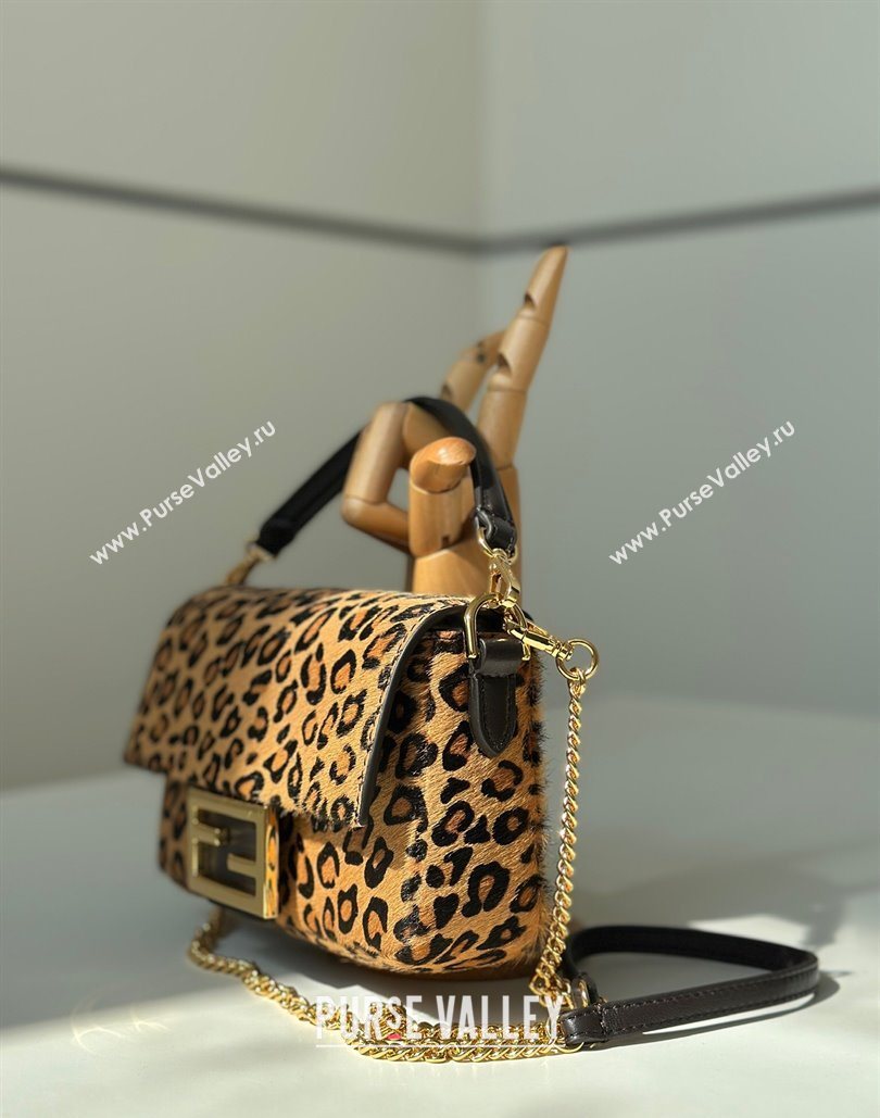 Fendi Baguette Mini Bag in Leopard Printed Mohair 2025 8691S (CL-251124001)