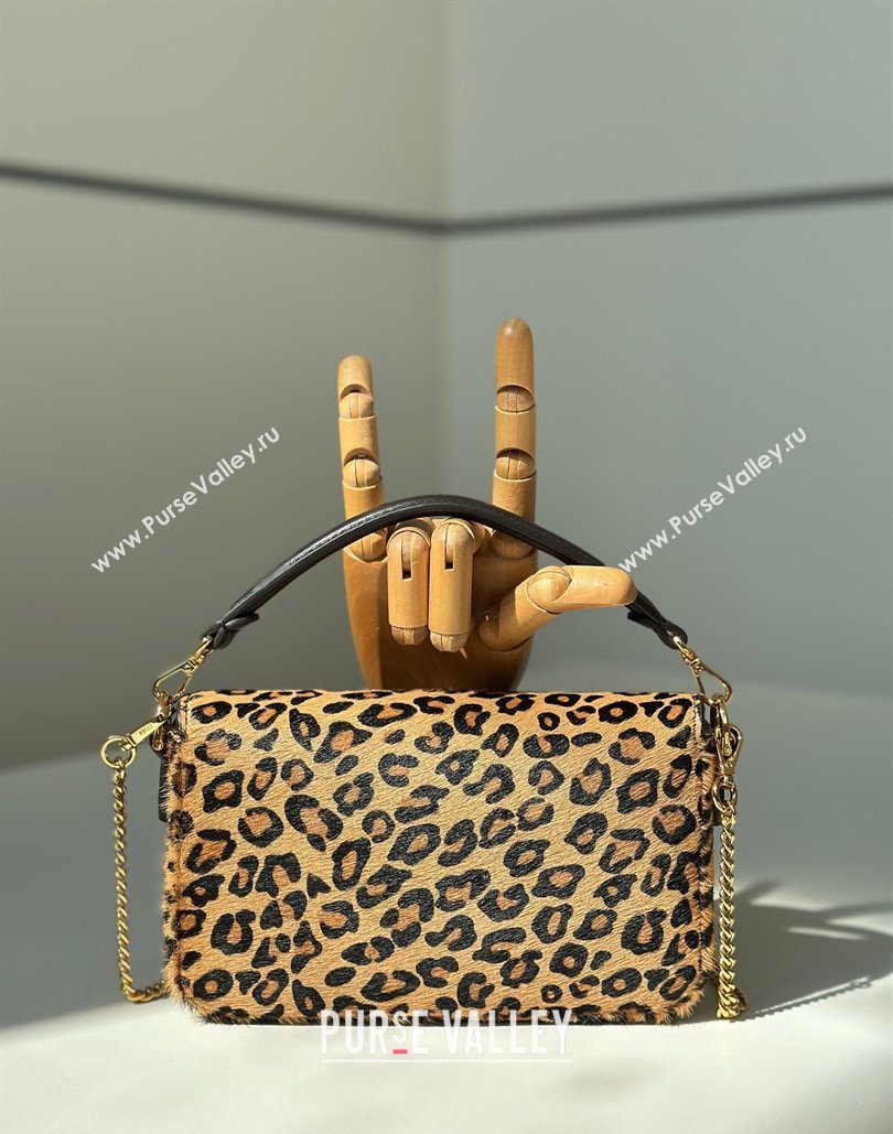 Fendi Baguette Mini Bag in Leopard Printed Mohair 2025 8691S (CL-251124001)