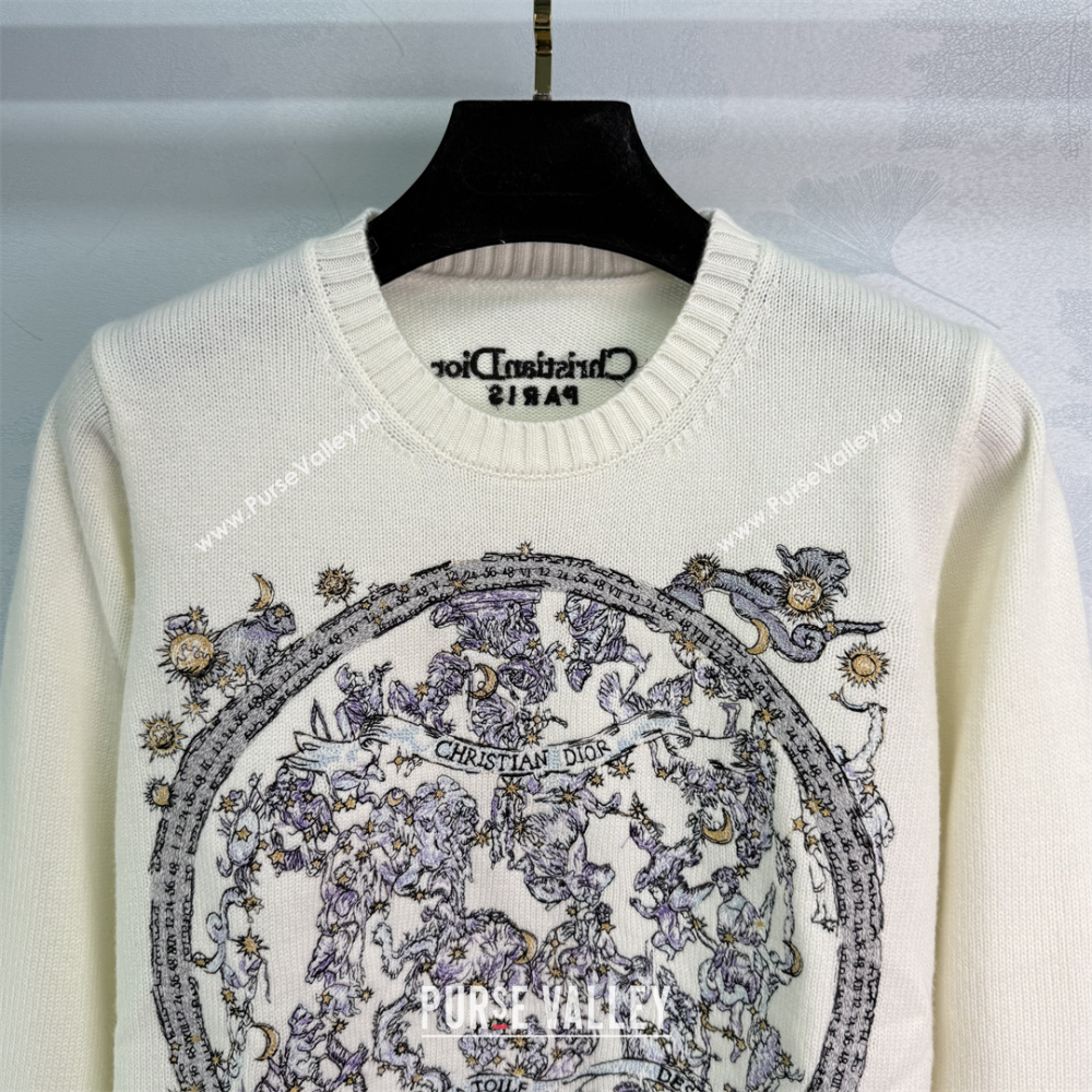 Dior Wool Sweater with Embroidery White 2025 0814 (QI-250814118)