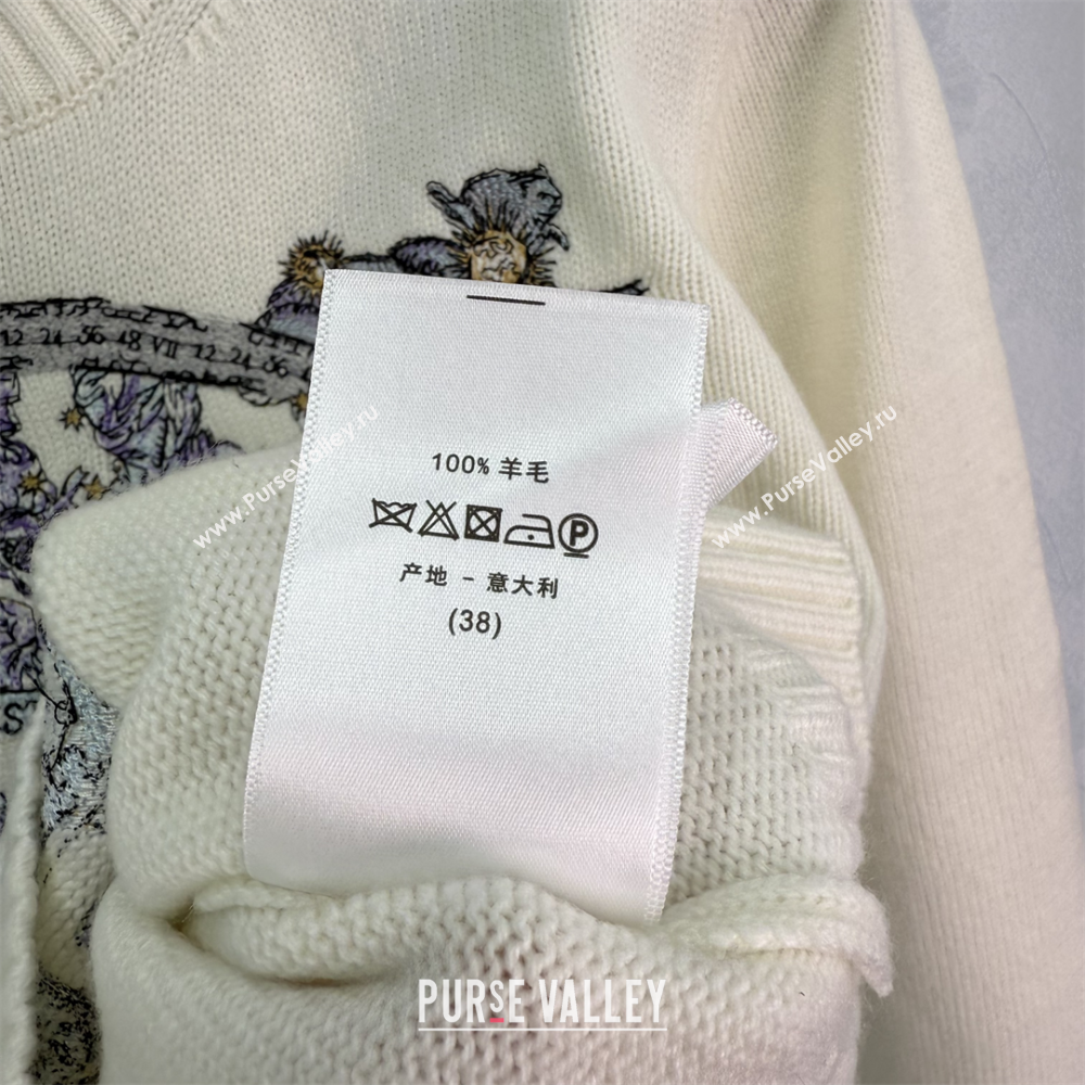 Dior Wool Sweater with Embroidery White 2025 0814 (QI-250814118)