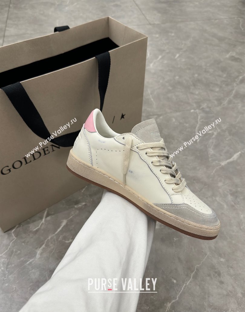 Golden Goose Ball Star Sneakers with pink leather star and strass decoration 2024 (13-240530022)