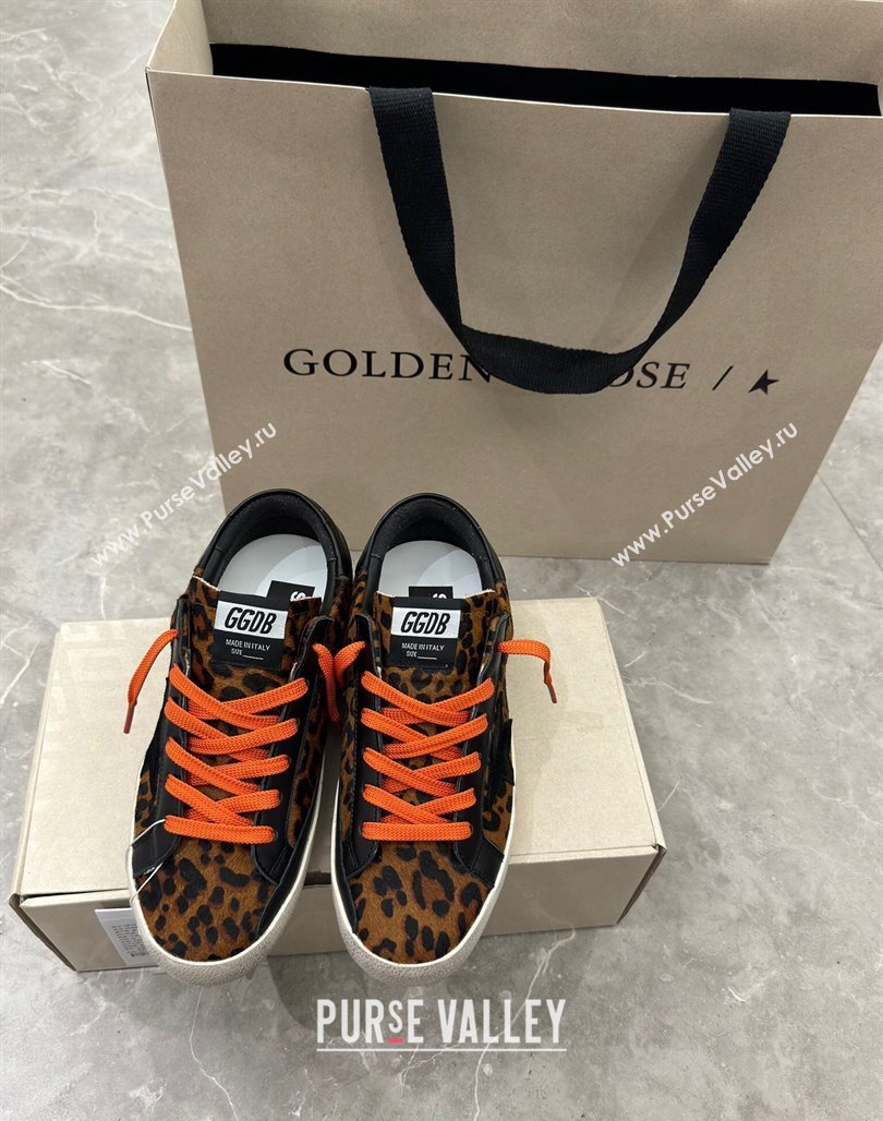 Golden Goose Super-Star Sneakers in pony skin with black suede star and heel tab 2024 (13-240530014)