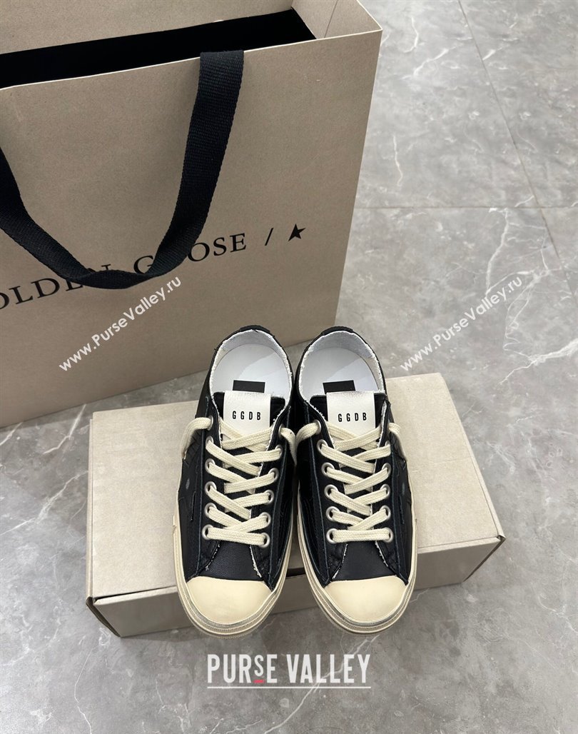 Golden Goose V-Star in black nappa leather with a black leather star 2024 0530 (13-240530033)