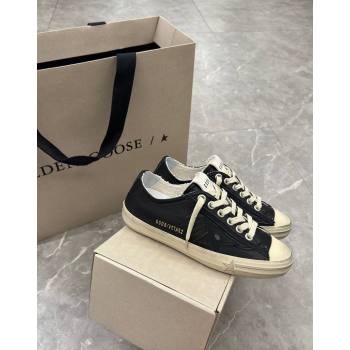 Golden Goose V-Star in black nappa leather with a black leather star 2024 0530 (13-240530033)