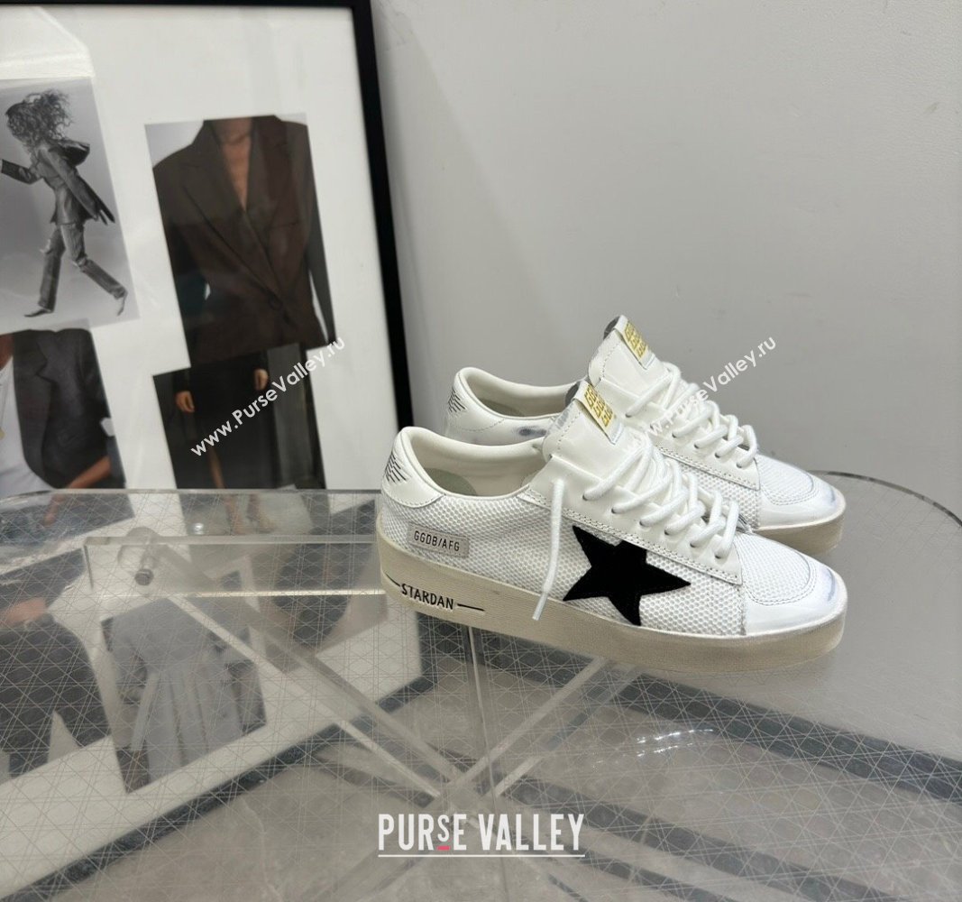 Golden Goose Stardan Sneakers in white mesh and black suede star 2024 0530 (13-240530031)