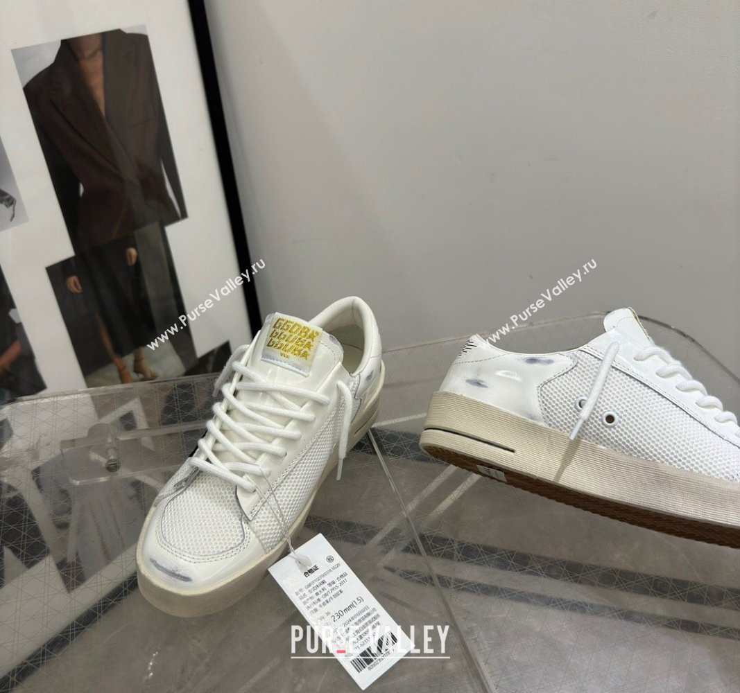 Golden Goose Stardan Sneakers in white mesh and black suede star 2024 0530 (13-240530031)