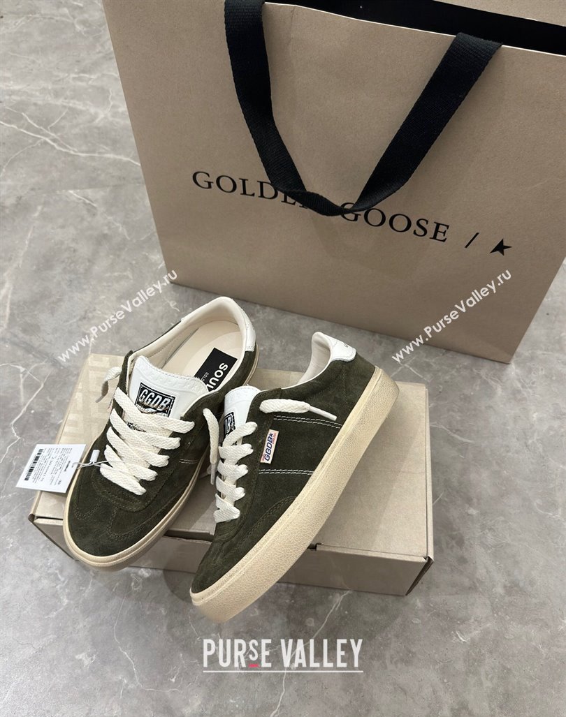 Golden Goose Soul Star Sneakers in Suede Green 2024 0905 (13-240905072)