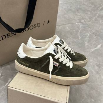 Golden Goose Soul Star Sneakers in Suede Green 2024 0905 (13-240905072)