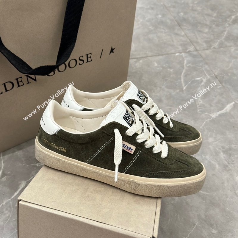 Golden Goose Soul Star Sneakers in Suede Green 2024 0905 (13-240905072)