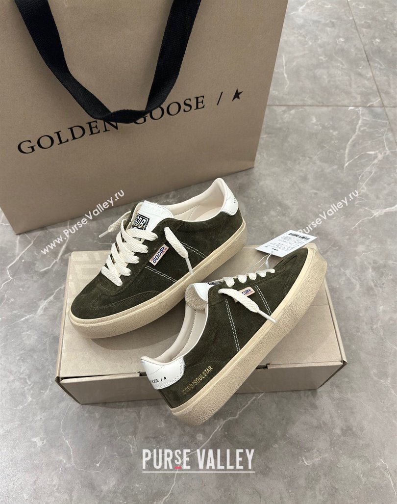 Golden Goose Soul Star Sneakers in Suede Green 2024 0905 (13-240905072)