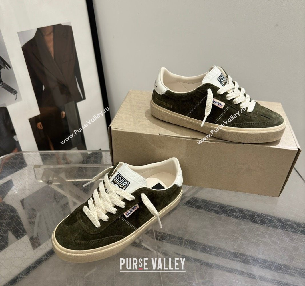 Golden Goose Soul Star Sneakers in Suede Green 2024 0905 (13-240905072)