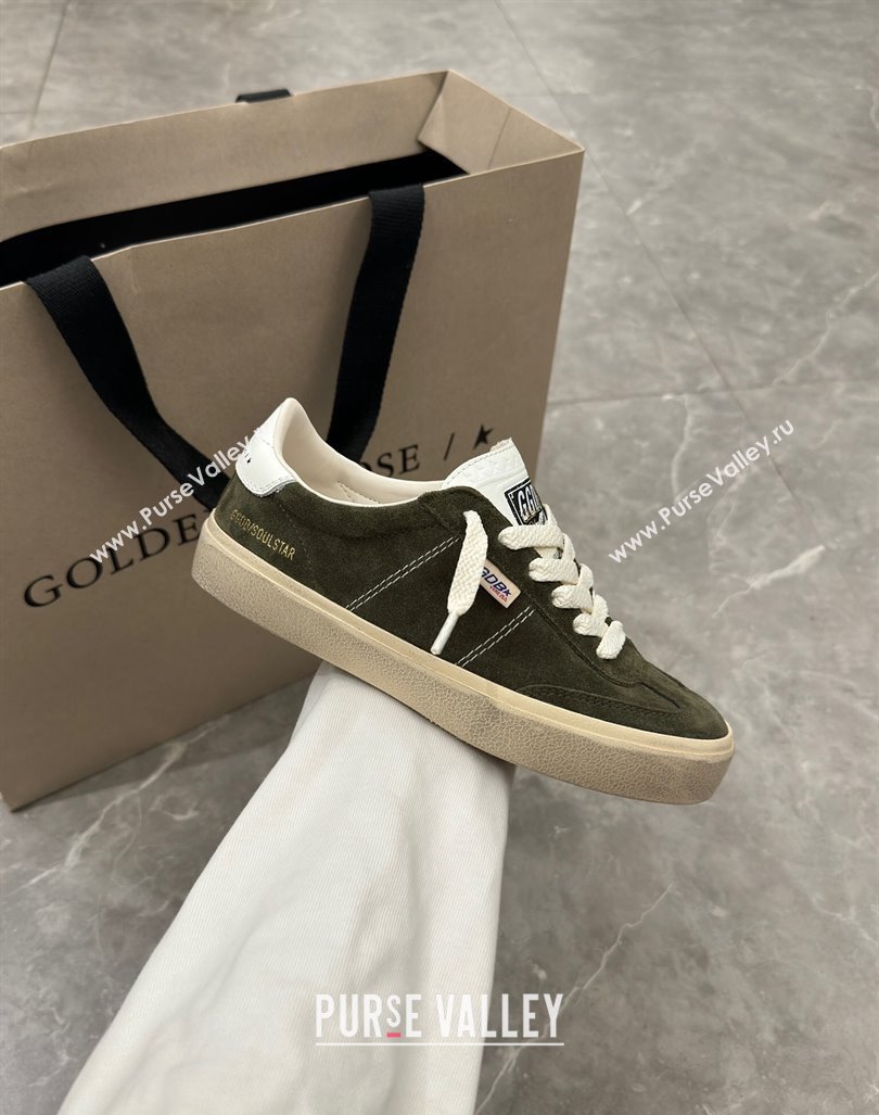 Golden Goose Soul Star Sneakers in Suede Green 2024 0905 (13-240905072)