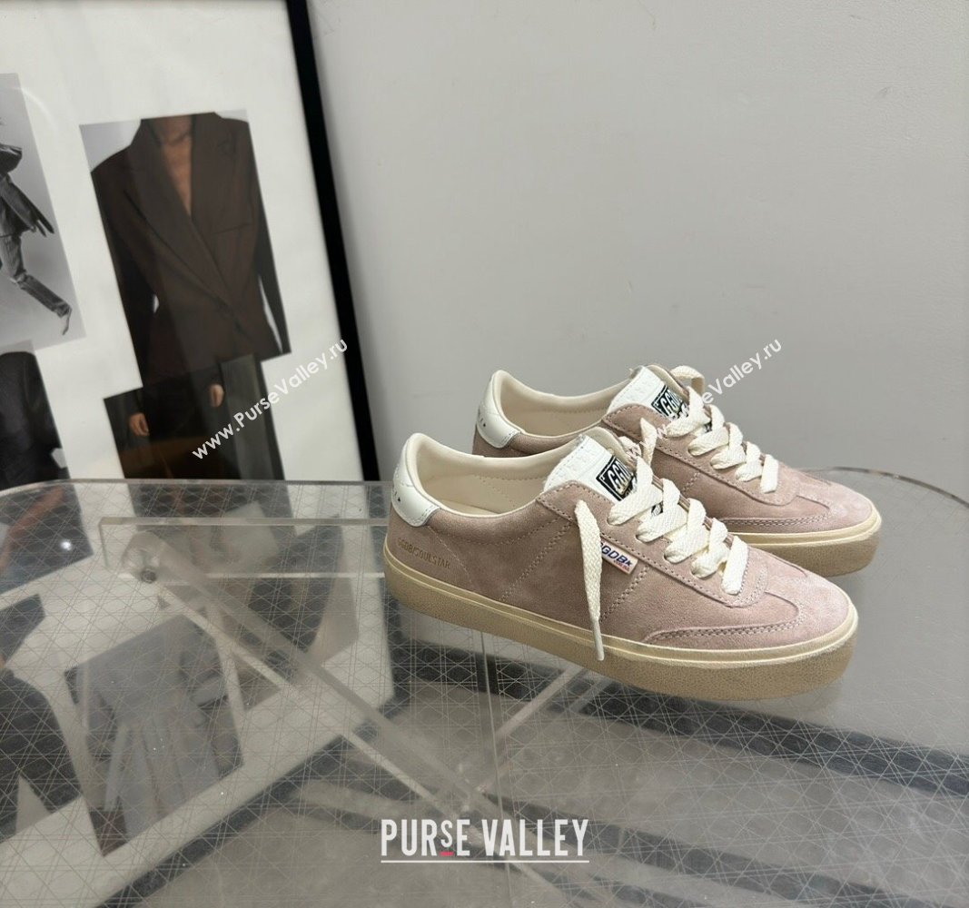 Golden Goose Soul Star Sneakers in Suede Nude Pink 2024 0905 (13-240905074)