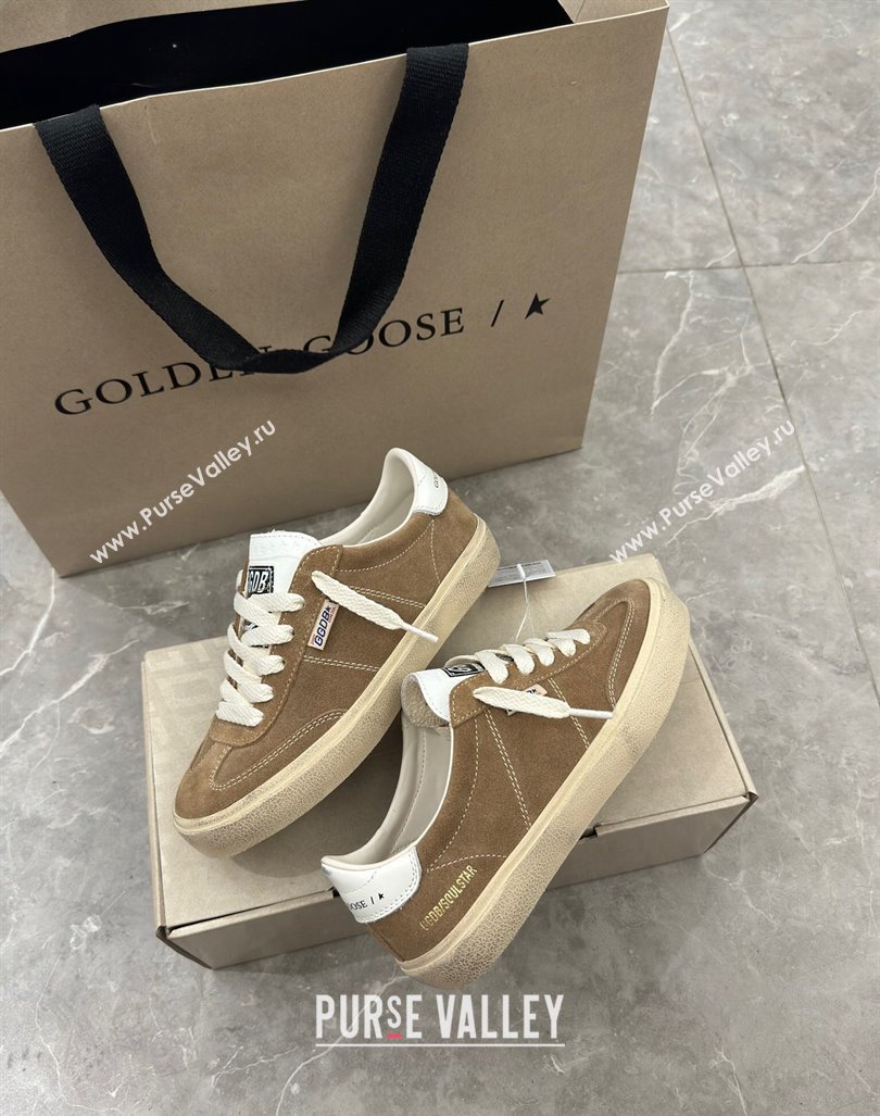 Golden Goose Soul Star Sneakers in Suede Light Brown 2024 0905 (13-240905071)