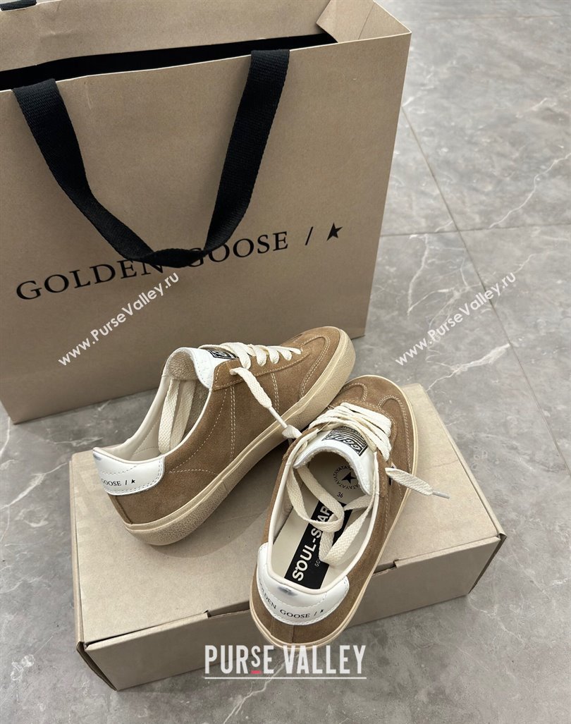 Golden Goose Soul Star Sneakers in Suede Light Brown 2024 0905 (13-240905071)