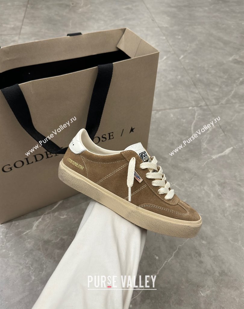 Golden Goose Soul Star Sneakers in Suede Light Brown 2024 0905 (13-240905071)