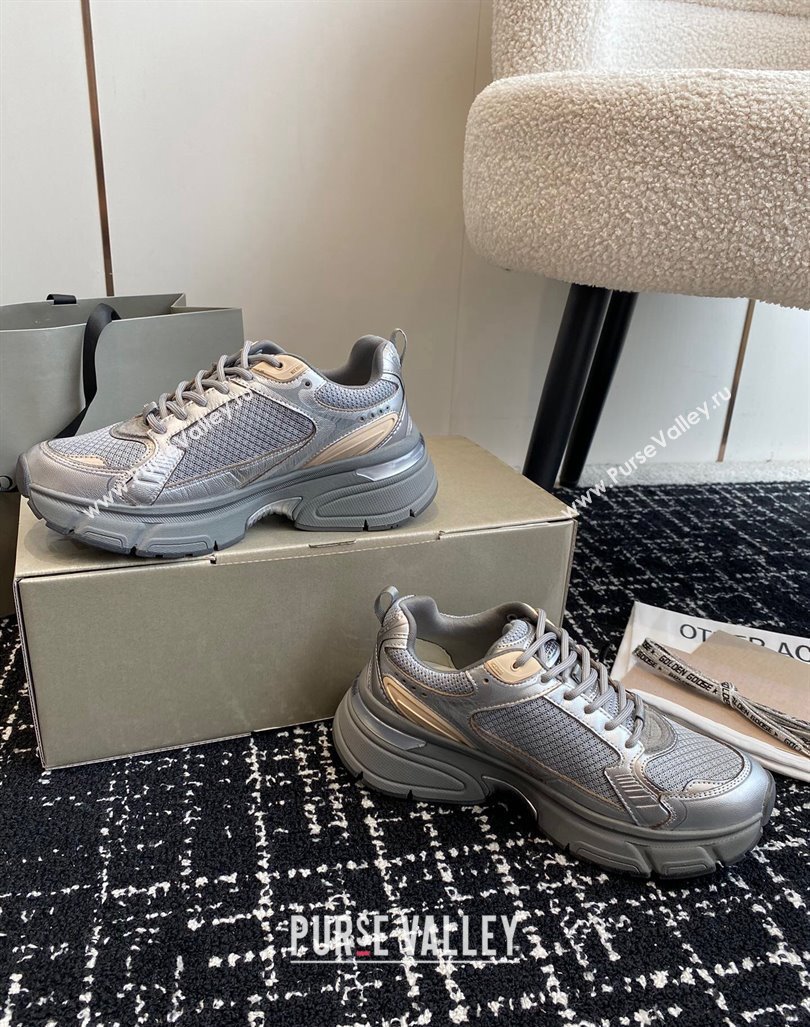 Golden Goose Lightstar Sneakers with silver leather and mesh upper and silver star 2024 (SS-241009068)