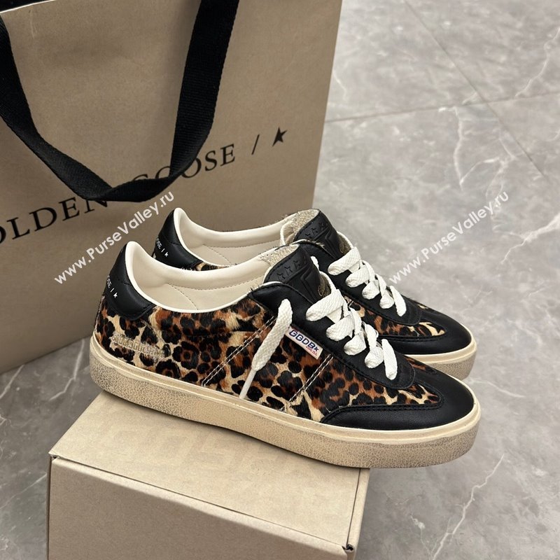 Golden Goose Soul Star Sneakers in leopard-print and black leater 2024 (13-241009064)