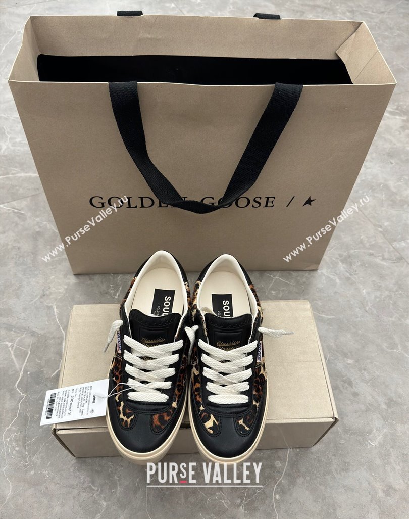 Golden Goose Soul Star Sneakers in leopard-print and black leater 2024 (13-241009064)