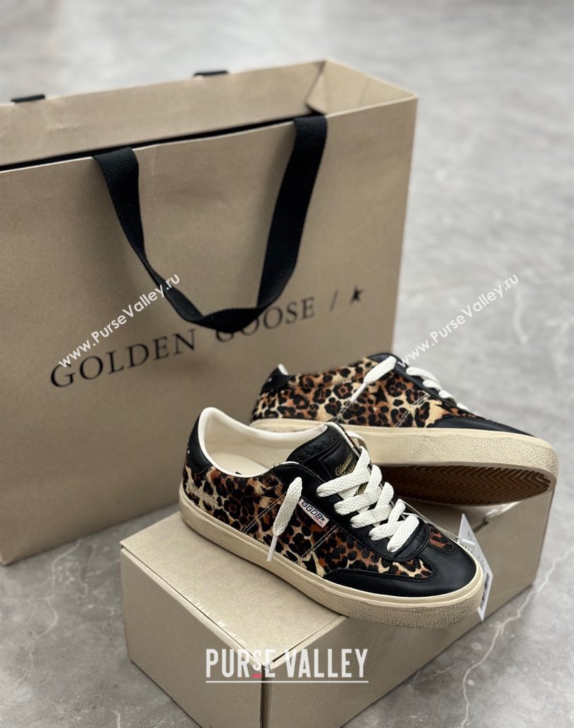 Golden Goose Soul Star Sneakers in leopard-print and black leater 2024 (13-241009064)