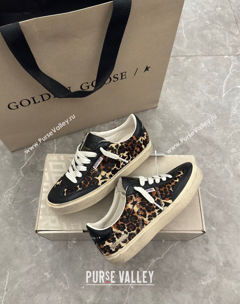 Golden Goose Soul Star Sneakers in leopard-print and black leater 2024 (13-241009064)