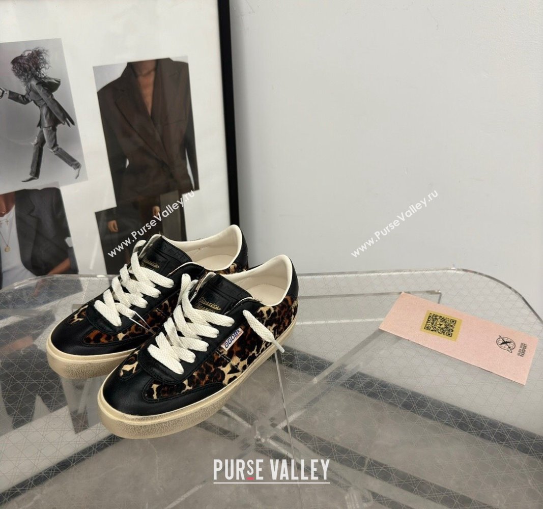 Golden Goose Soul Star Sneakers in leopard-print and black leater 2024 (13-241009064)