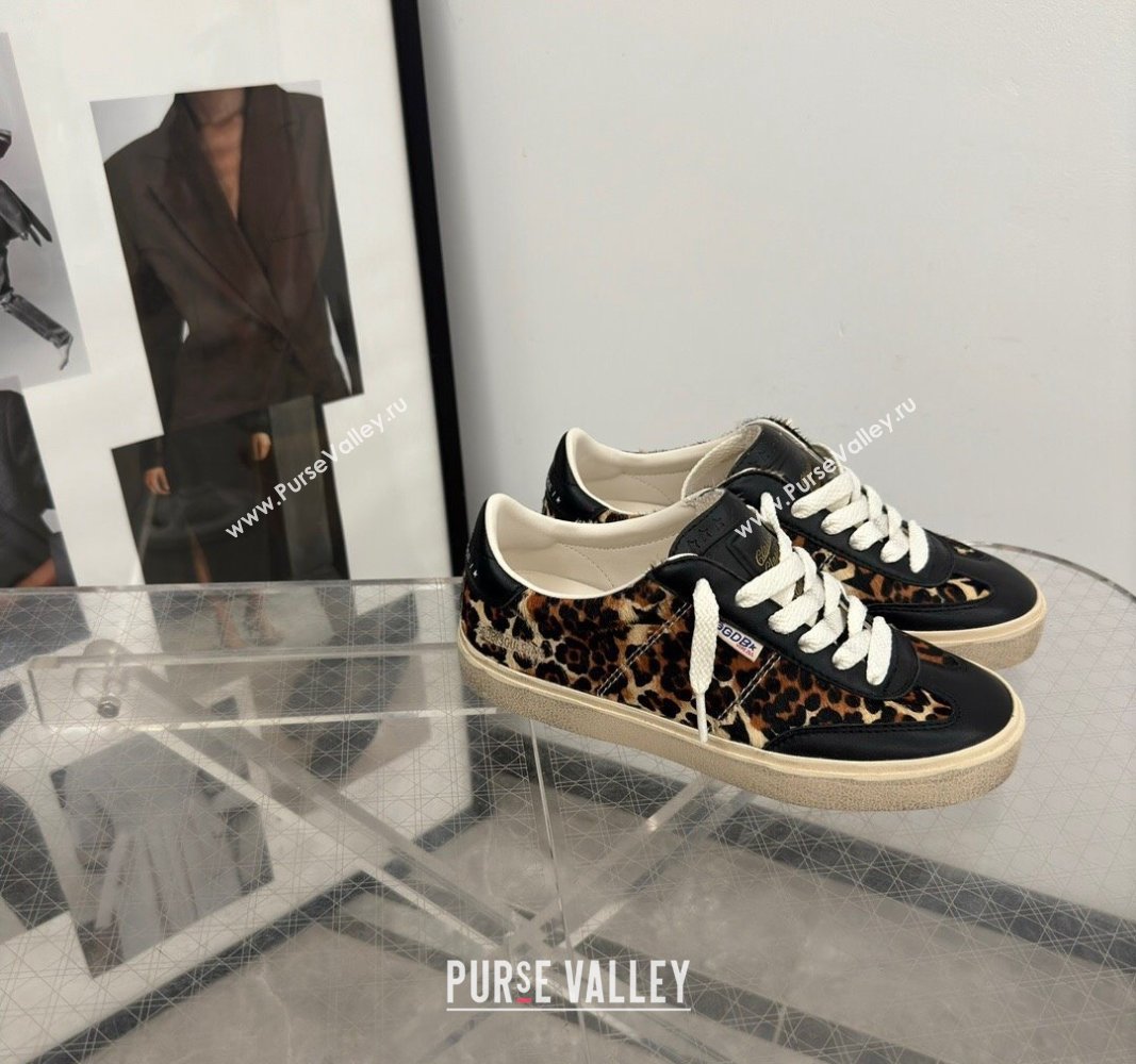 Golden Goose Soul Star Sneakers in leopard-print and black leater 2024 (13-241009064)