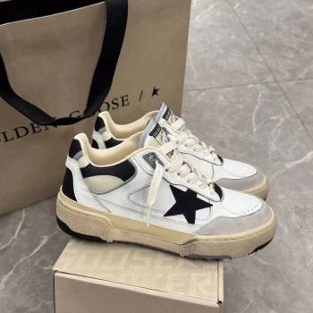 Golden Goose Forty2 with black star and black leather heel tab Black/White 2024 1224 (13-241224010)