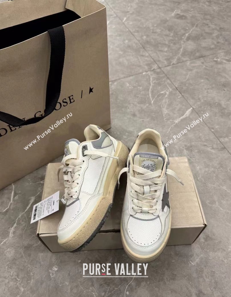 Golden Goose Forty2 with grey star and grey leather heel tab Grey/White 2024 1224 (13-241224011)