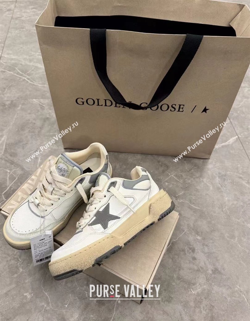 Golden Goose Forty2 with grey star and grey leather heel tab Grey/White 2024 1224 (13-241224011)