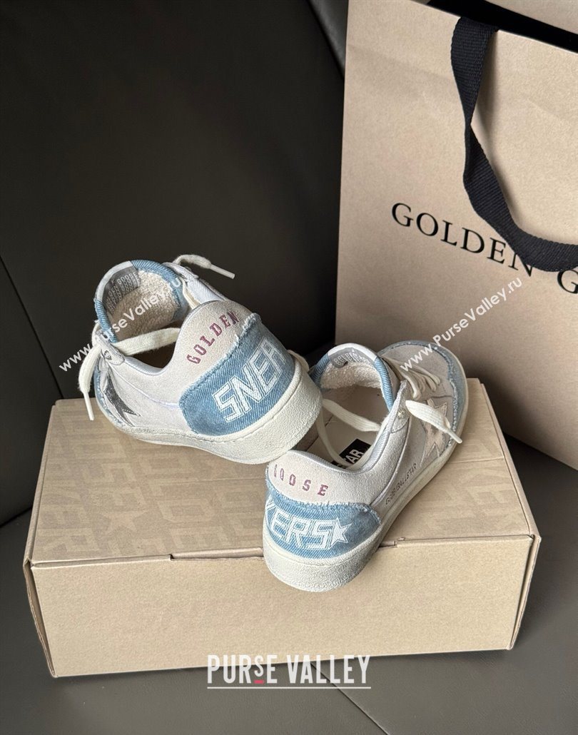 Golden Goose Ball Star Sneakers LTD in suede with metallic leather star and denim inserts 2025 (13-250605007)
