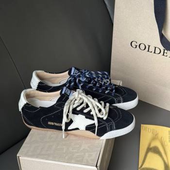 Golden Goose Womens True-Star in black suede with white star and heel tab 2025 0711 (13-250711014)