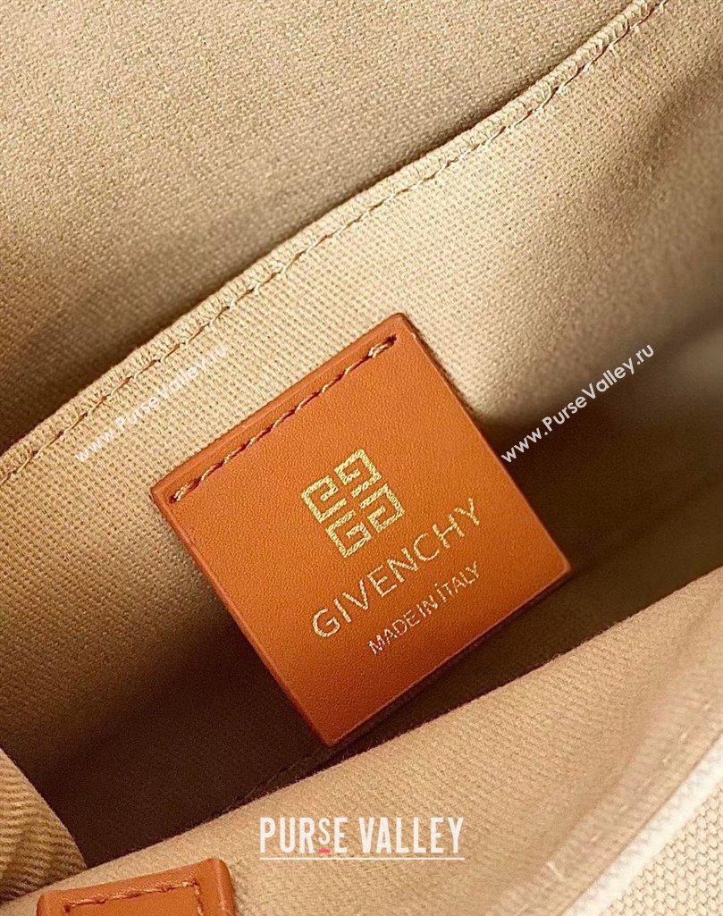 Givenchy Mini G-Tote shopping bag in canvas Beige/Brown 2025 (YY-250408016)