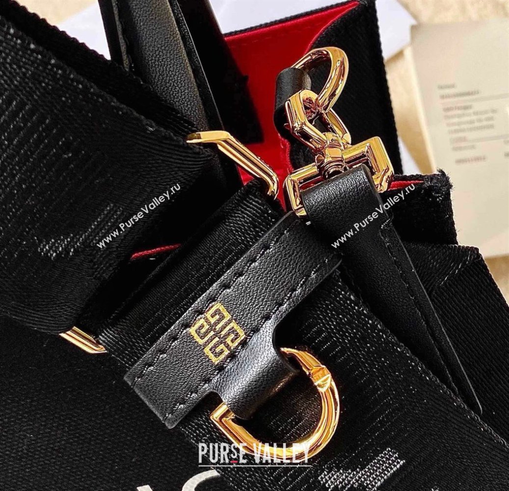 Givenchy Mini G-Tote shopping bag in canvas Black/Red 2025 (YY-250408017)