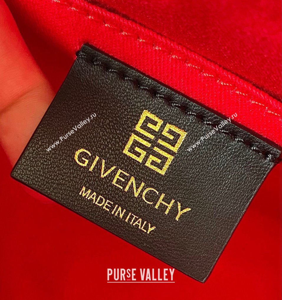 Givenchy Mini G-Tote shopping bag in canvas Black/Red 2025 (YY-250408017)