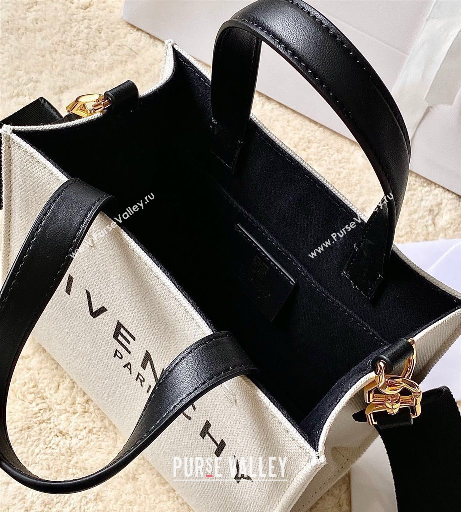 Givenchy Mini G-Tote shopping bag in canvas Beige/Black 2025 (YY-250408018)