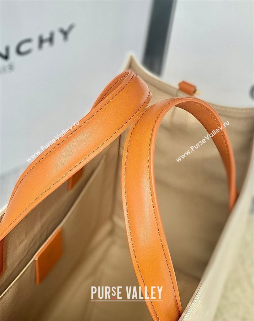 Givenchy Medium G-Tote shopping bag in canvas Beige/Brown 2025 (YY-250408019)
