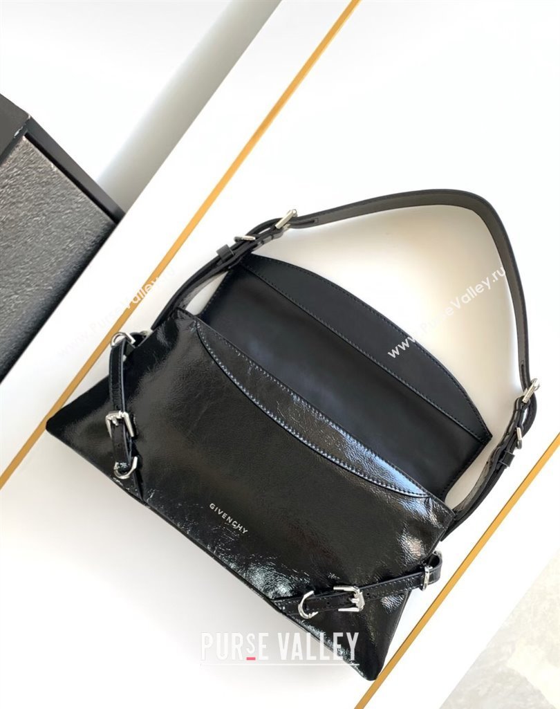 Givenchy Small Ptit Voyou bag in patent leather Black 2025 (Ys-250408013)